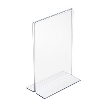 Table Tent: Clear Acrylic Table Tent Card Holder, 4 x 6 in., Open Bottom
